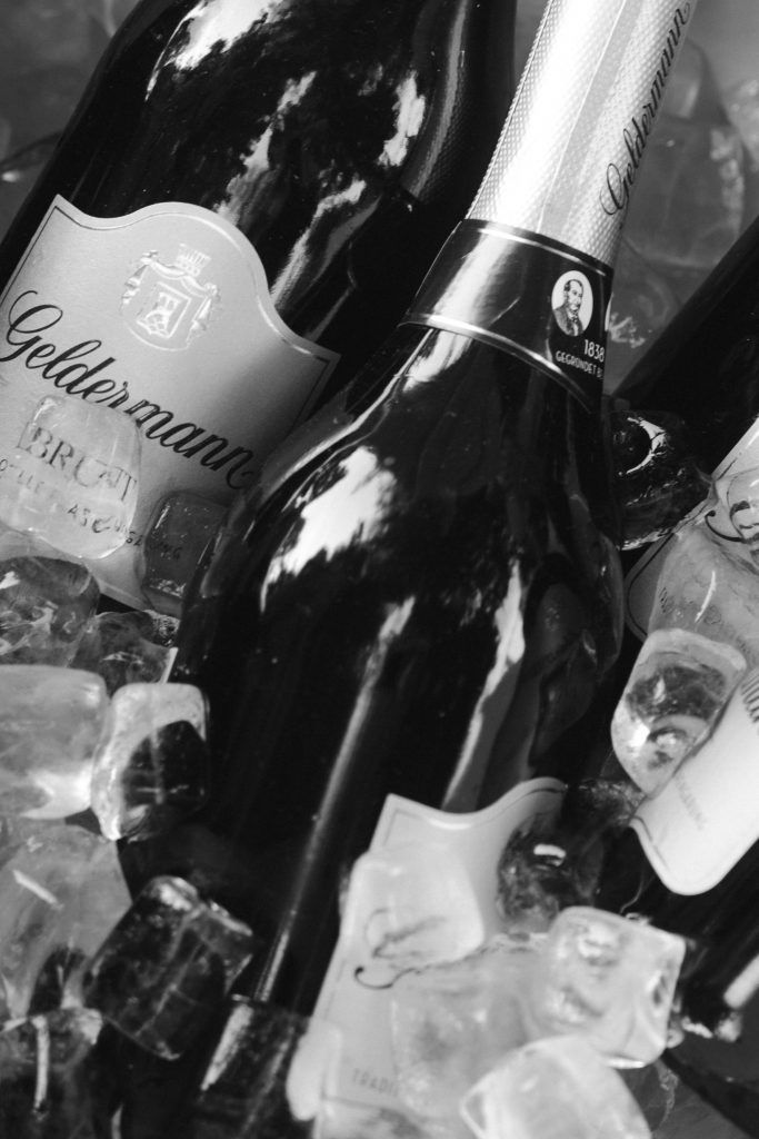 Champagnerflaschen bei einer Hochzeit in Eschweiler