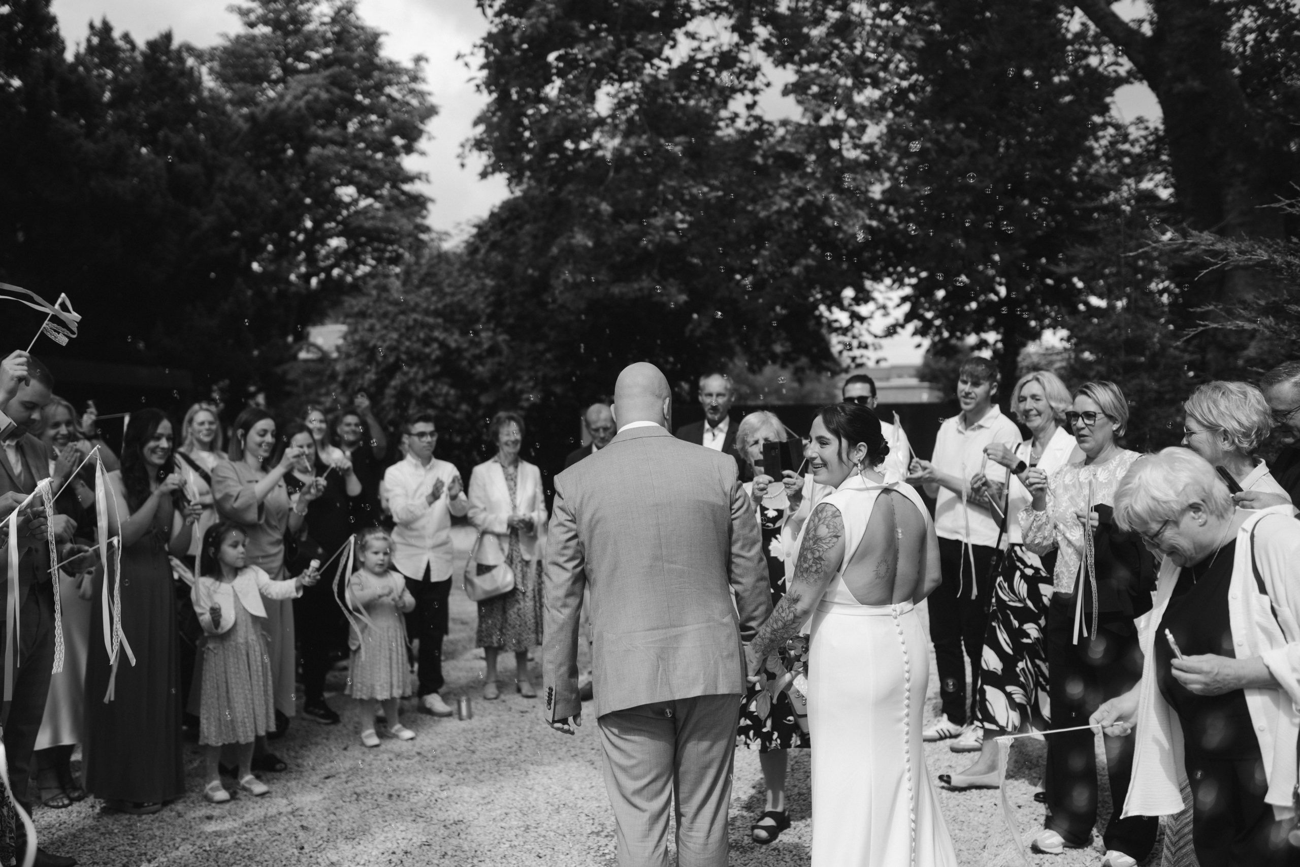 Empfang des Brautpaares bei einer Hochzeit in Oberbruch